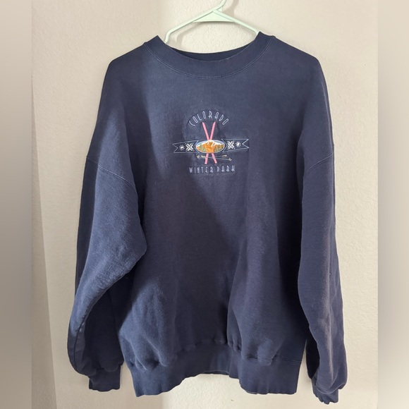Vintage Navy Colorado Winter Park Crewneck XL - Picture 1 of 4